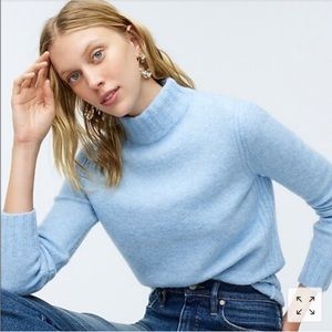 J. Crew Women’s Mockneck Sweater in super soft yarn | blue | Size S |
